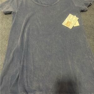 LuLaRoe Kids Short Sleeve Tee in Washed Blue